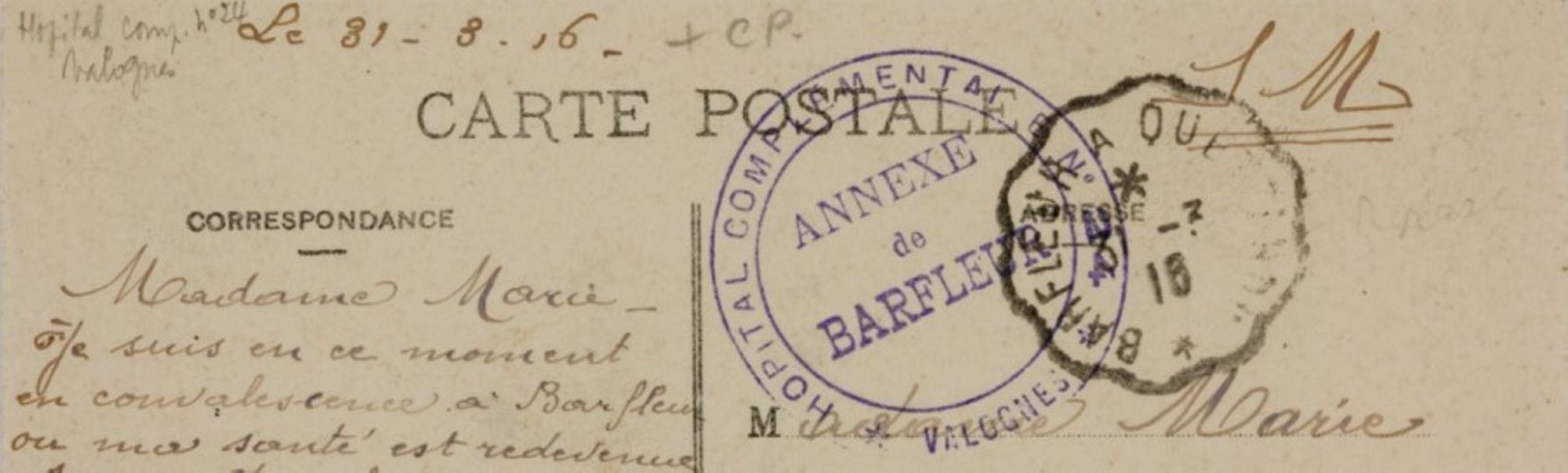 Collection de cachets postaux des hôpitaux de la Manche